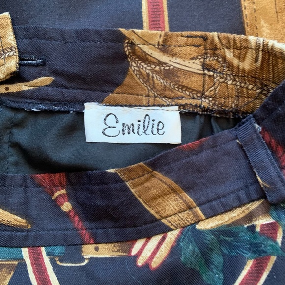 Vintage horses print skirt - Picture 3 of 5